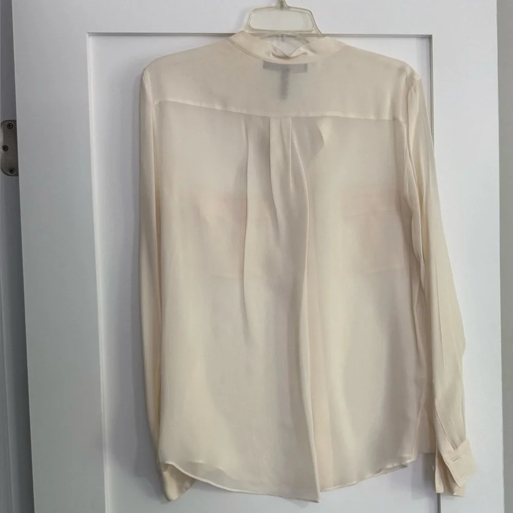 Cream Button-Up Blouse - Picture 2 of 3